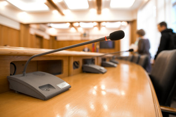 Table microphone at meeting room