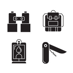 camping and outdoor collection icons