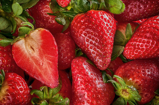 Deliciosas fresas o frutillas frescas y dulces 