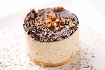 Delicious dessert parfait  with hazelnut