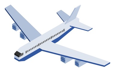 isometric airplane on a white background large
