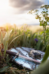 Medieval Age with castles, swords, shields