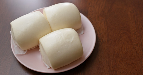 Steamed chinese white bun