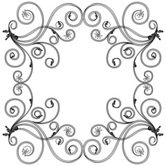 Delicate floral frame