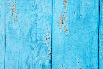 Aged blue painted grunge wood texture