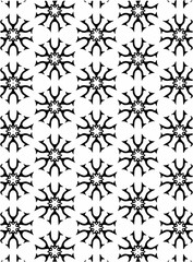 Black and white ornate geometric pattern and abstract background