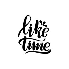 brush lettering like time