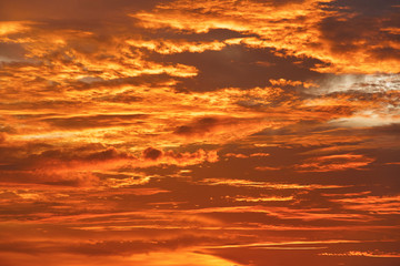 Fototapeta premium Red Sunset Sky Bali, Indonesia