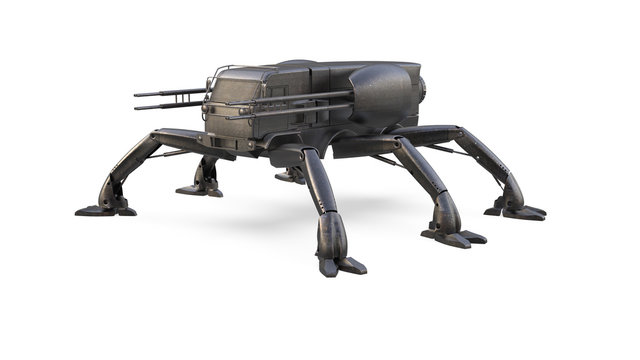mad gun track - scifi military droid
