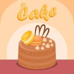 Multi Layer Cake Flat Vector Social media Banner