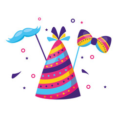 carnival hat party bowtie