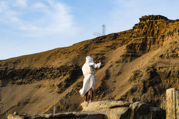 The friar's jump cliff, a beautiful landmark with an interesting back-story. Chorrillos, Lima, Peru.
