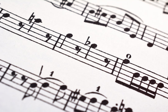 Sheet Music Close-up d&eacute;tail