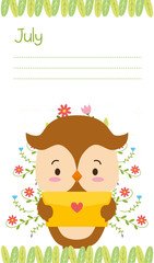 cute animals calendar