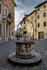 Fototapeta na wymiar Palace Chigi Zondadari, San Quirico Dorquia, Siena, Tuscany, Italy