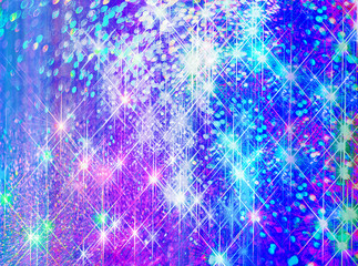 Glowing  stars on a blue background