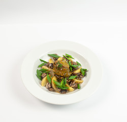 salad with meat and vegetables