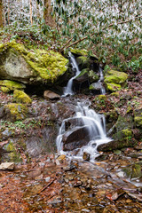 Small waterfall on Middle Prong Trail in Great Smoky Mountains National Park