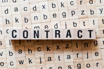 Obraz premium Contract word concept