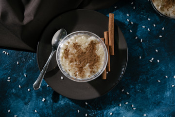 Dessert rice pudding