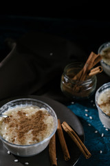 Dessert rice pudding