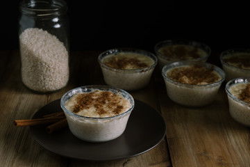 Dessert rice pudding