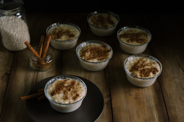 Dessert rice pudding