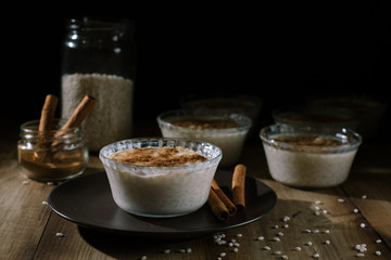 Dessert rice pudding