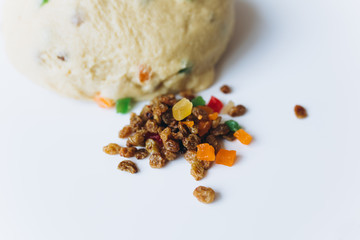 Making Sweet Raisin Dough