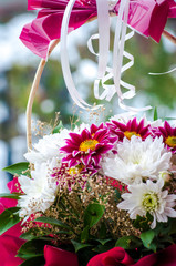 Beautiful gerbera flower basket