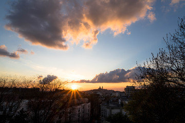 sunset in paris