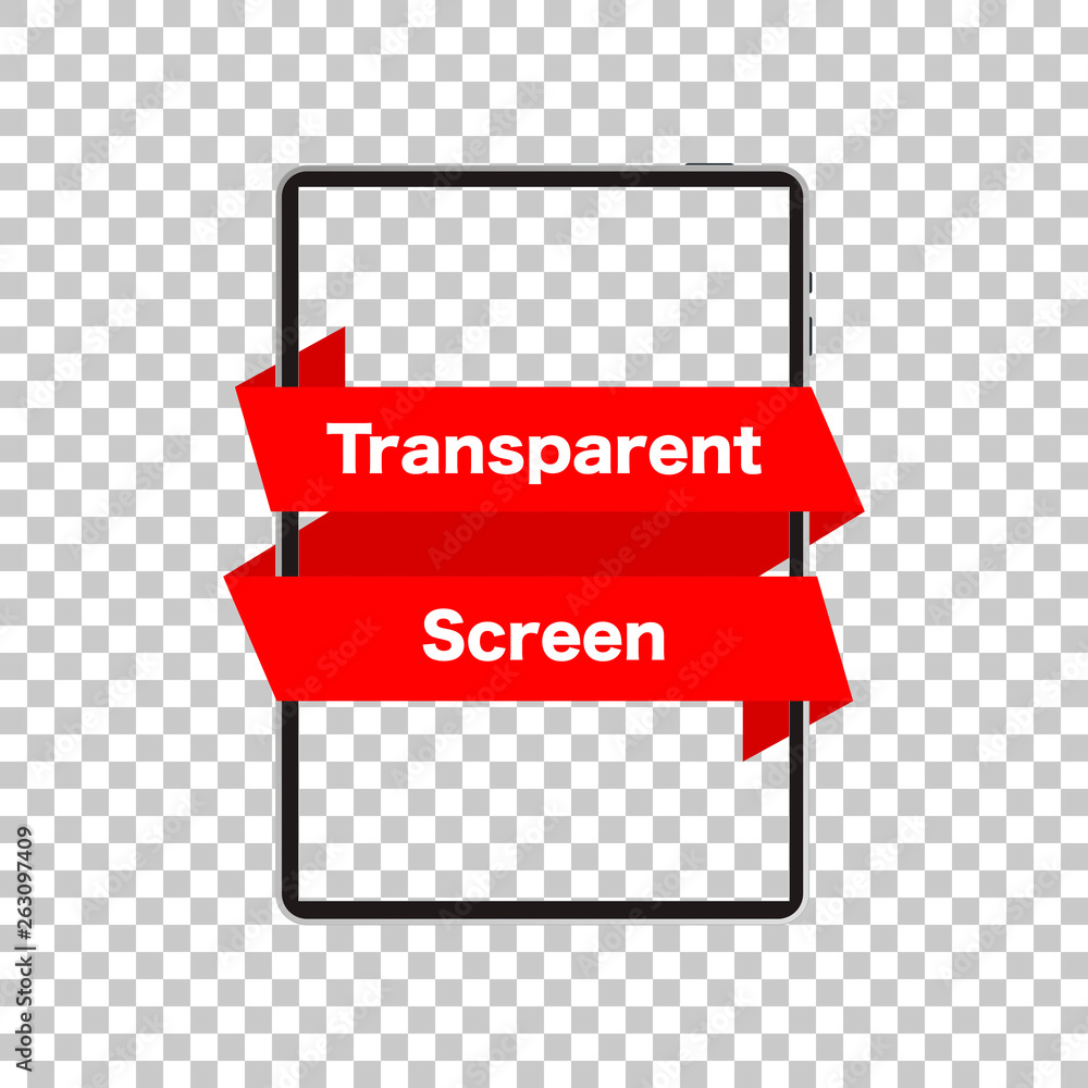 Poster tablet mockup isolated. screen tablet transparent empy isolated background. realistic device. vector