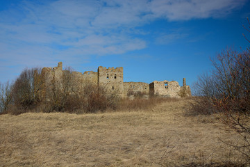 Fototapeta na wymiar Old Castle on the Hill. Toolse, Estonia.