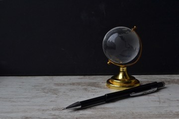 globe on table