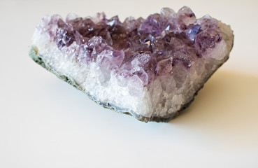 amethyst stone on a white background