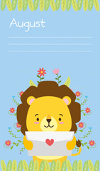 cute animals calendar