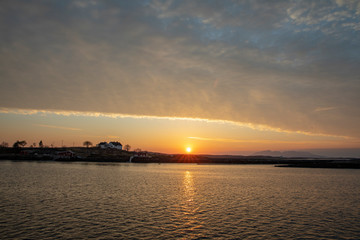 Fototapeta na wymiar Sunset on sea