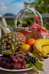 Forest fruits servings