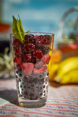 Forest fruits servings