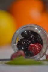 Forest fruits servings
