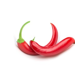 red chili pepper isolated on white background