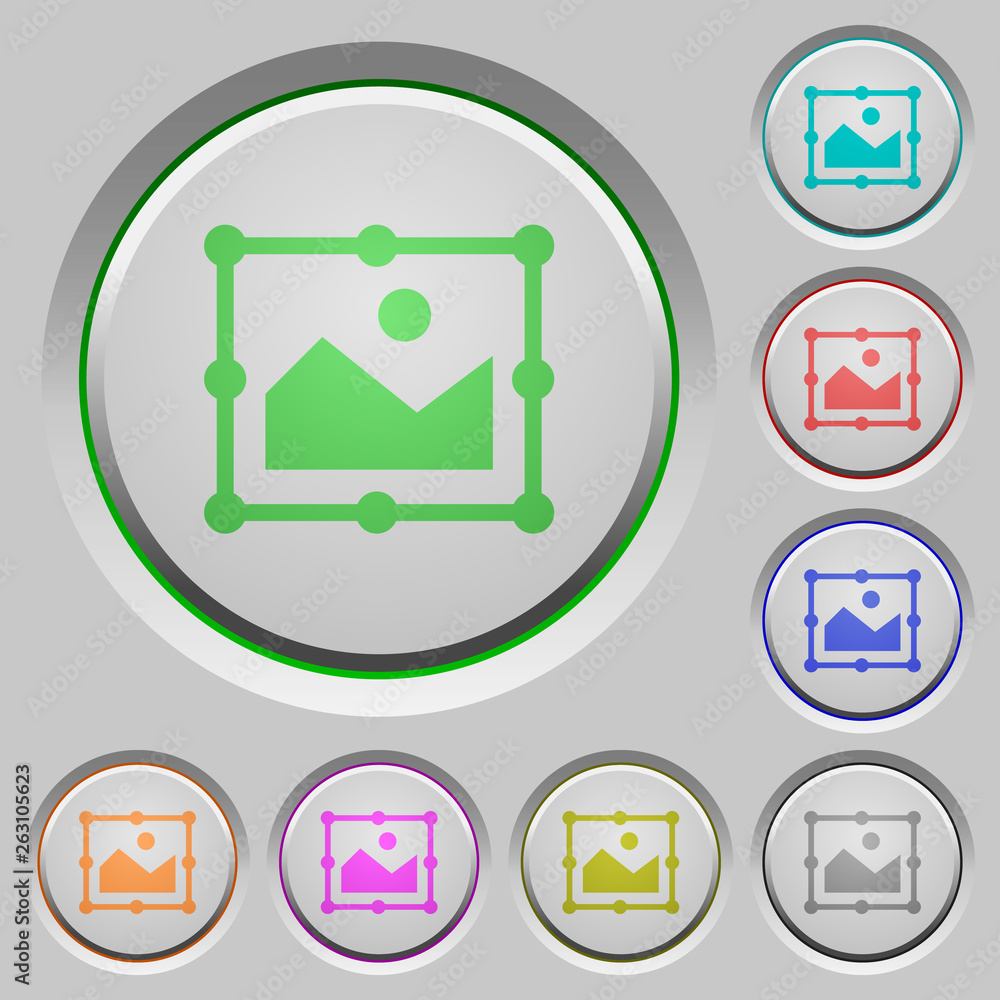 Poster image free transform push buttons