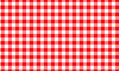 Red Gingham seamless pattern. Texture from rhombus/squares for - plaid, tablecloths, clothes, shirts, dresses, paper, bedding, blankets, quilts and other textile products. 
