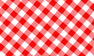 Red Gingham seamless pattern. Texture from rhombus/squares for - plaid, tablecloths, clothes, shirts, dresses, paper, bedding, blankets, quilts and other textile products. 