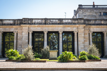 The statue of Carle Vernet in public garden