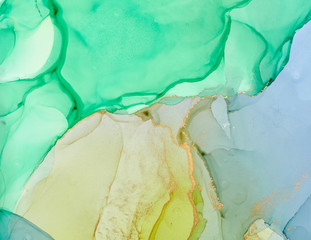 Fluid Art . Abstract colorful background, wallpaper. Mixing acrylic paints. Modern art. Marble...