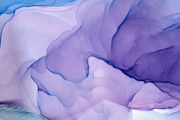 Fluid Art . Abstract colorful background, wallpaper. Mixing acrylic paints. Modern art. Marble texture. Alcohol ink colors  translucent