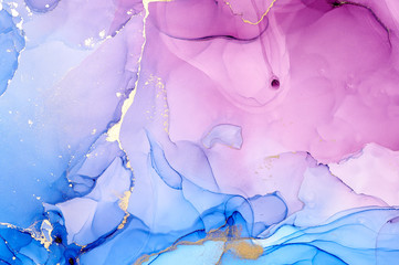 Fluid Art . Abstract colorful background, wallpaper. Mixing acrylic paints. Modern art. Marble texture. Alcohol ink colors  translucent