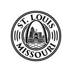 St. Louis logo. Saint Louis design template. Vector and illustrations. - obrazy, fototapety, plakaty
