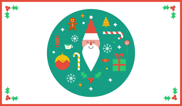 Christmas Card Flat Design